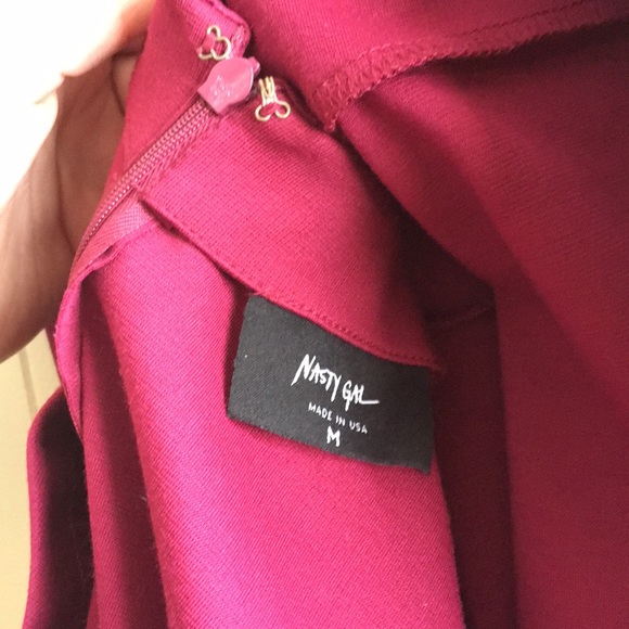 Burgundy Nasty Gal holiday dress - Picture 5 of 5